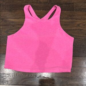 Beyond Yoga Pink Refocus Crop Tank Top
